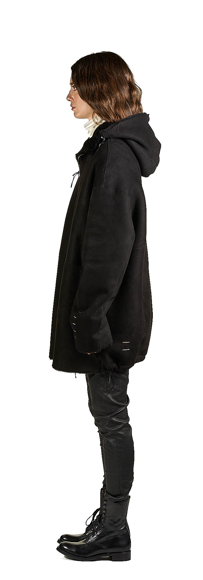 DANIELE BASTA LEATHER AND SILVER JACKET